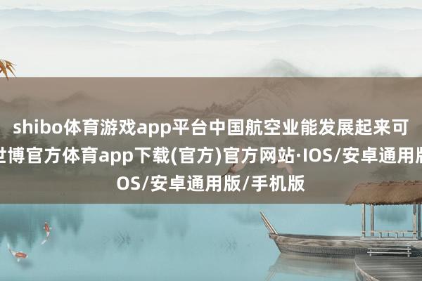 shibo体育游戏app平台中国航空业能发展起来可太难了-世博官方体育app下载(官方)官方网站·IOS/安卓通用版/手机版