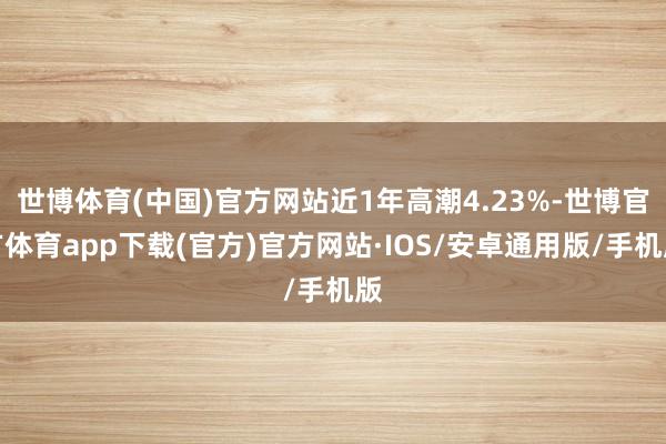 世博体育(中国)官方网站近1年高潮4.23%-世博官方体育app下载(官方)官方网站·IOS/安卓通用版/手机版