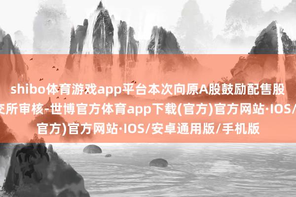 shibo体育游戏app平台本次向原A股鼓励配售股份事项尚需通过上交所审核-世博官方体育app下载(官方)官方网站·IOS/安卓通用版/手机版