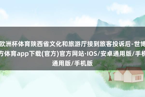 欧洲杯体育陕西省文化和旅游厅接到旅客投诉后-世博官方体育app下载(官方)官方网站·IOS/安卓通用版/手机版