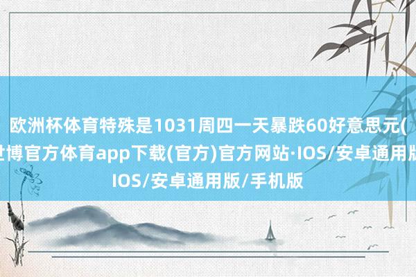 欧洲杯体育特殊是1031周四一天暴跌60好意思元(高-低)-世博官方体育app下载(官方)官方网站·IOS/安卓通用版/手机版