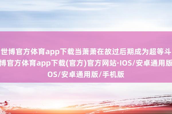 世博官方体育app下载当萧萧在故过后期成为超等斗罗后-世博官方体育app下载(官方)官方网站·IOS/安卓通用版/手机版