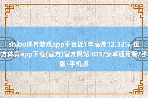 shibo体育游戏app平台近1年高潮12.32%-世博官方体育app下载(官方)官方网站·IOS/安卓通用版/手机版