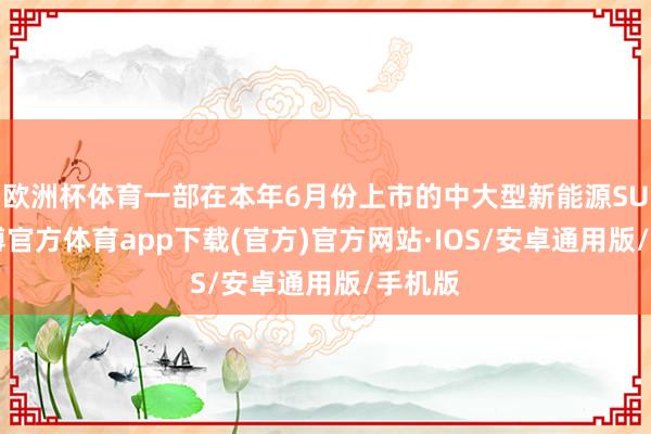 欧洲杯体育一部在本年6月份上市的中大型新能源SUV-世博官方体育app下载(官方)官方网站·IOS/安卓通用版/手机版