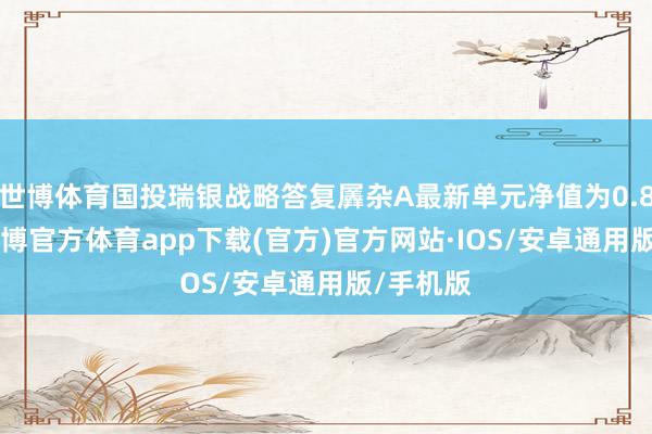 世博体育国投瑞银战略答复羼杂A最新单元净值为0.852元-世博官方体育app下载(官方)官方网站·IOS/安卓通用版/手机版