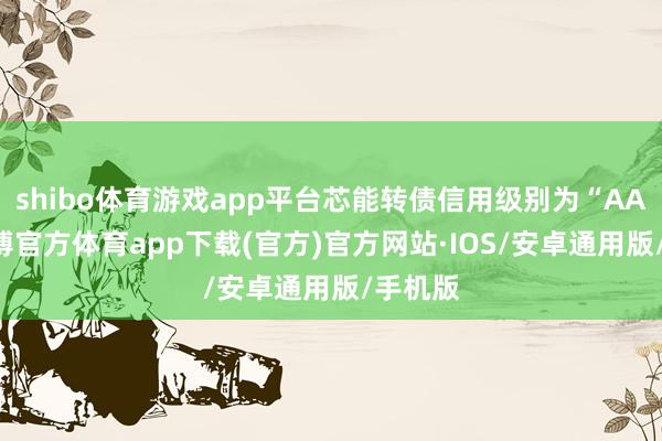 shibo体育游戏app平台芯能转债信用级别为“AA-”-世博官方体育app下载(官方)官方网站·IOS/安卓通用版/手机版