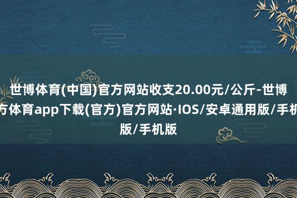 世博体育(中国)官方网站收支20.00元/公斤-世博官方体育app下载(官方)官方网站·IOS/安卓通用版/手机版