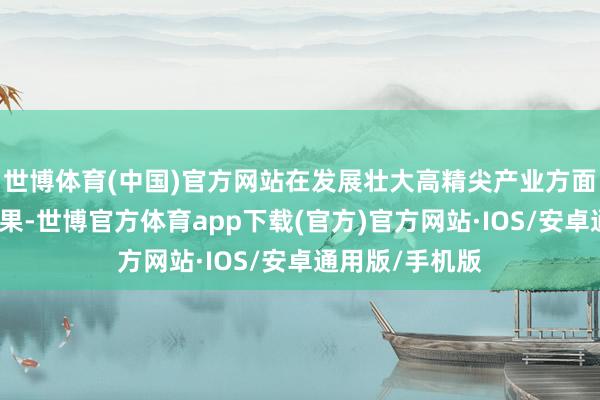 世博体育(中国)官方网站在发展壮大高精尖产业方面作念出更多后果-世博官方体育app下载(官方)官方网站·IOS/安卓通用版/手机版