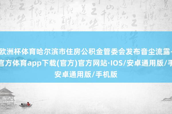 欧洲杯体育哈尔滨市住房公积金管委会发布音尘流露-世博官方体育app下载(官方)官方网站·IOS/安卓通用版/手机版